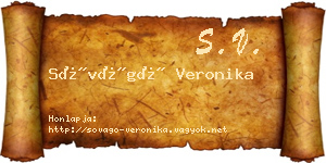 Sóvágó Veronika névjegykártya