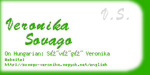 veronika sovago business card